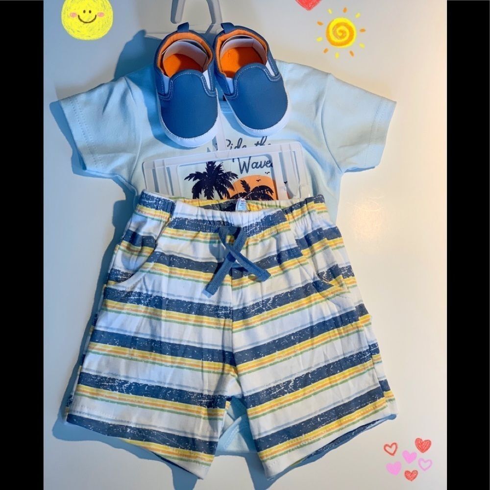 Short sleave body suit/Shorts+shoes